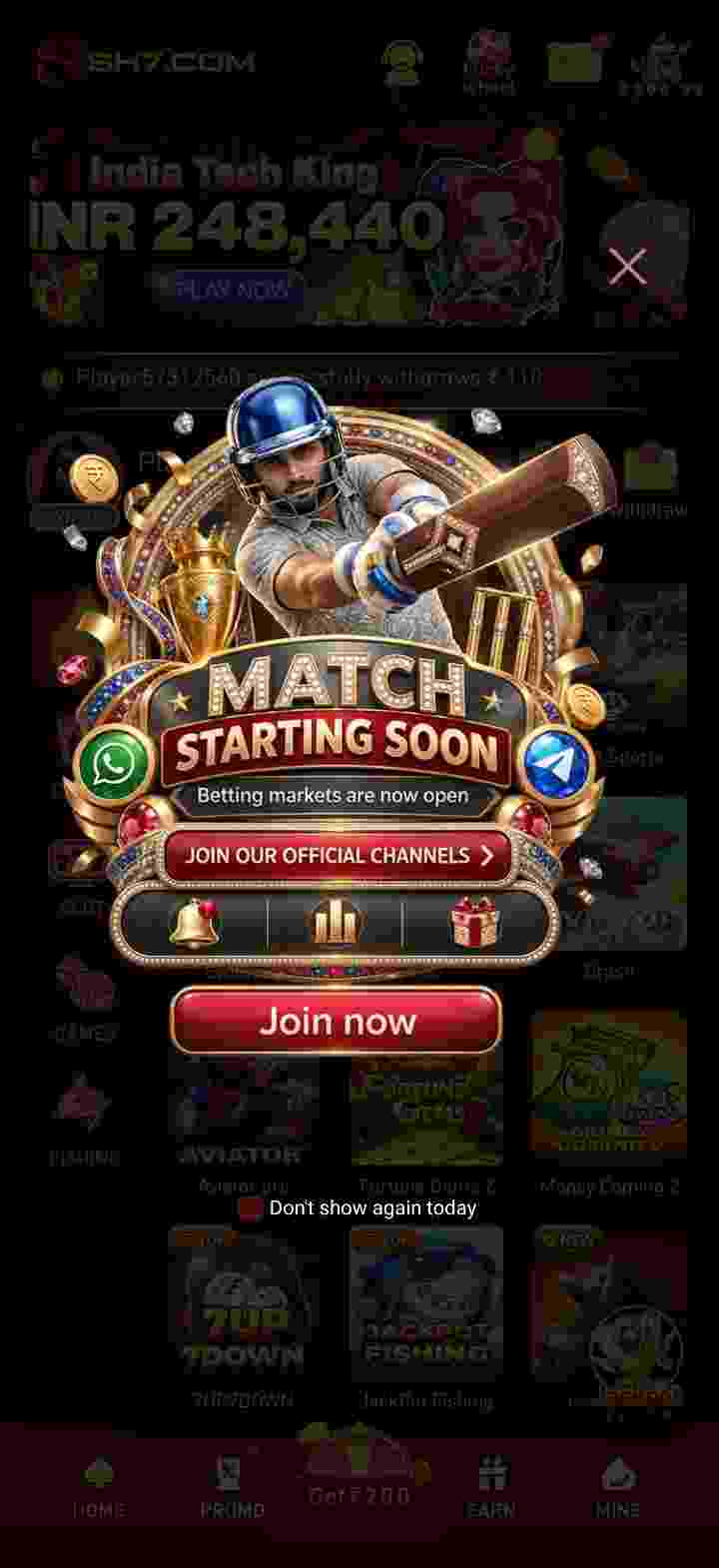 SH7 Game download app screenshot